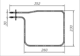 ТЕН 630 Вт 230 В до побутової духовки
