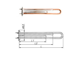 ТЭН для бойлера Thermex 1300 Вт 230 В на фланце 63 мм