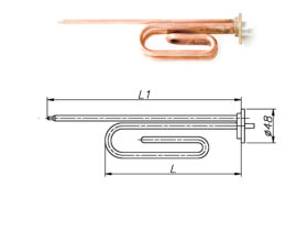 ТЭН для бойлера Atlantic 1500-2000 Вт 220 В на фланце 48 мм