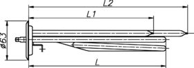 ТЭН для бойлера Thermex 1500-2000 Вт 230 В на фланце 63
