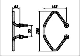 ТЕН 2000-2500 Вт 230 В до професійного харчового котла КПЕ-60