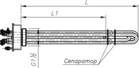 Блок-ТЭН 3300-9000 Вт 230/380 В медный для котла электрического Drazice