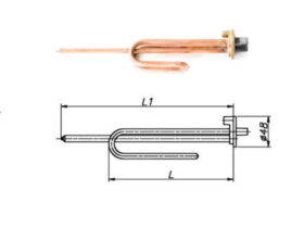 ТЭН для бойлера 1200-3000 Вт 220 В на фланце 48 мм