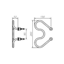 ТЕН 2500-3200 Вт 230 В до професійного харчового котла КПЕ-60 (сердечко)