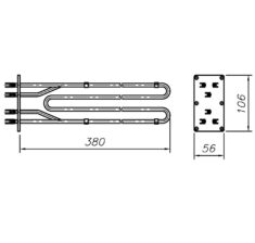 Блок-ТЕН 9000 Вт 230 В до професійного харчового котла ТМ Abat