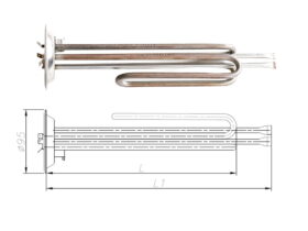 ТЭН для бойлера Thermex 2000-2500 Вт 230 В на фланце 95 мм